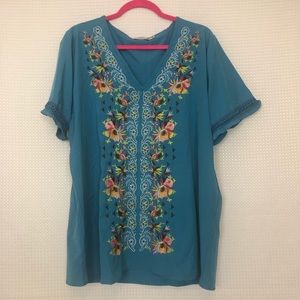 MissLook Embroidered Top. Size 3XL
